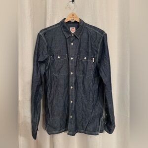 Carhartt Heritage WIP L/S Vetter Shirt Blue Rinsed sz m L